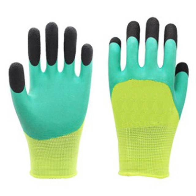 Latex coated gloves