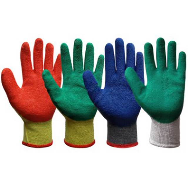 Latex coated gloves