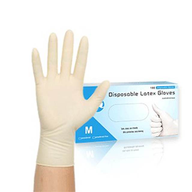 Disposable latex gloves